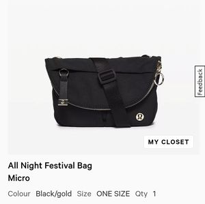 Lululemon micro festival bag black